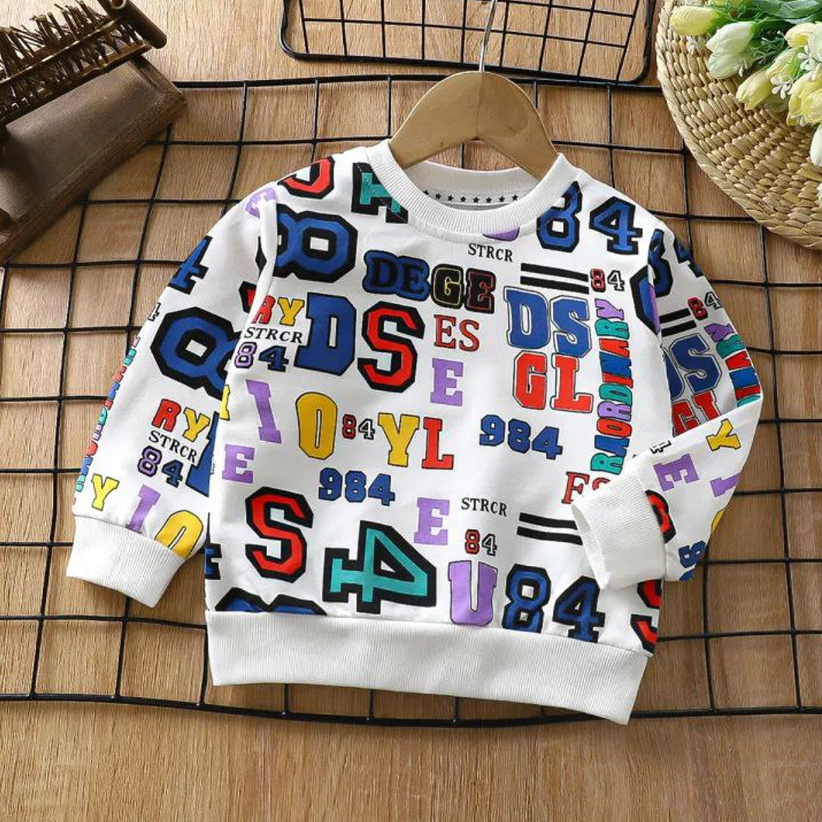 Venutaloza Boy's Full Sleeves Allover Colourful  Graphic ((COMBO PACK OF 9 )) T-shirt Striped For Boy's & Girls,